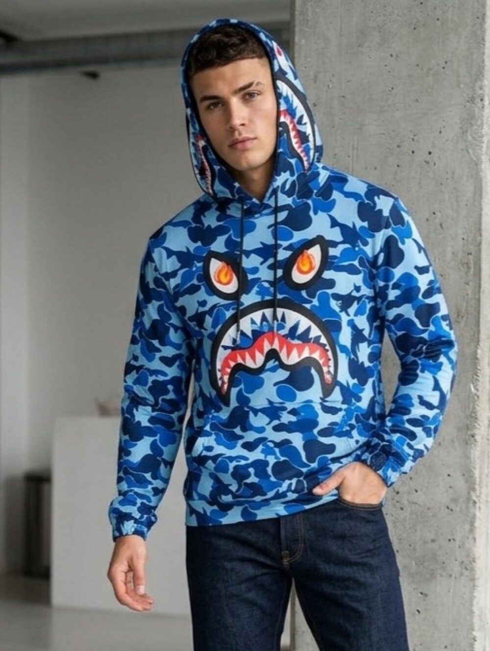 Blue Monster Lightweight Hoodie